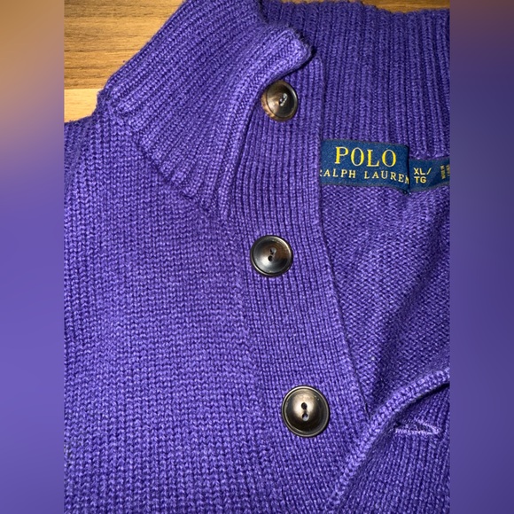 Ralph Lauren Men's Crewneck Sweater in Deep Purple - Picture 5 of 8